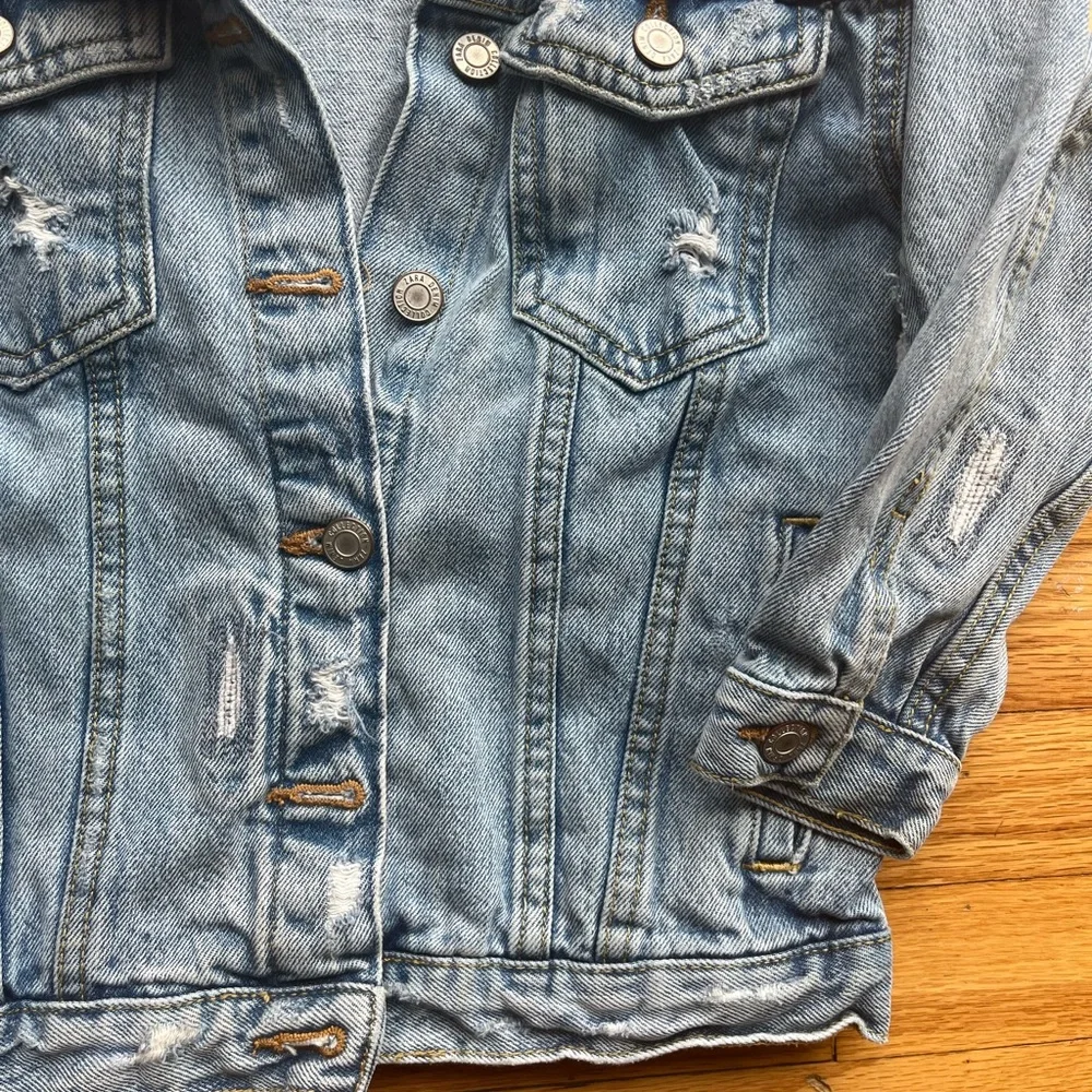 Zara jeans jacket oversized girls 7 yrs‎ old